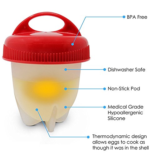 Ettersby Egglettes Egg Cooker Hard Boiled Egg without the Shell As