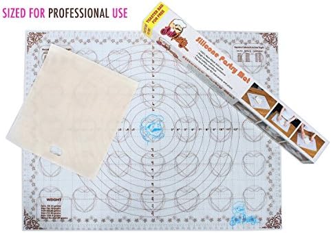 New Large Deli Professional Silicone Baking Mat with Measurements, Non-stick Pastry Mat to Countertop for Rolling Dough- Toaster Bag- Cookie Sheet, Premium Baking Tool Supplies