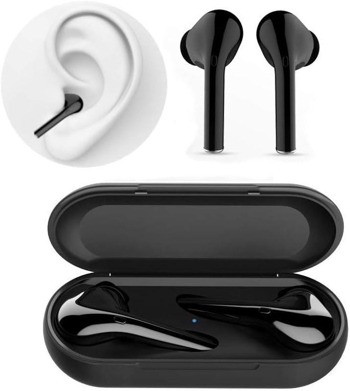 Wireless Earbuds Bluetooth Wireless Earphones in ear Headphones Bluetooth Headset 5.0 Noise Cancelling Earbuds Mic Charging Box/HanFasion M6s TWS HD Stereo Headphones -Black