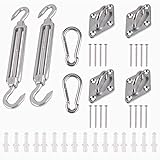 Valchoose Shade Sail Hardware Kit for Rectangle Sun Shade Sail in Patio Deck Garden Lawn, Stainless Steel | 6 Inches