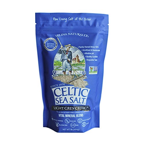 Celtic Sea Salt Light Grey, (1) 1 Pound Resealable Bag, Great for Cooking & Baking, Pickling or Grinding, Non-GMO, Gluten Free, Kosher