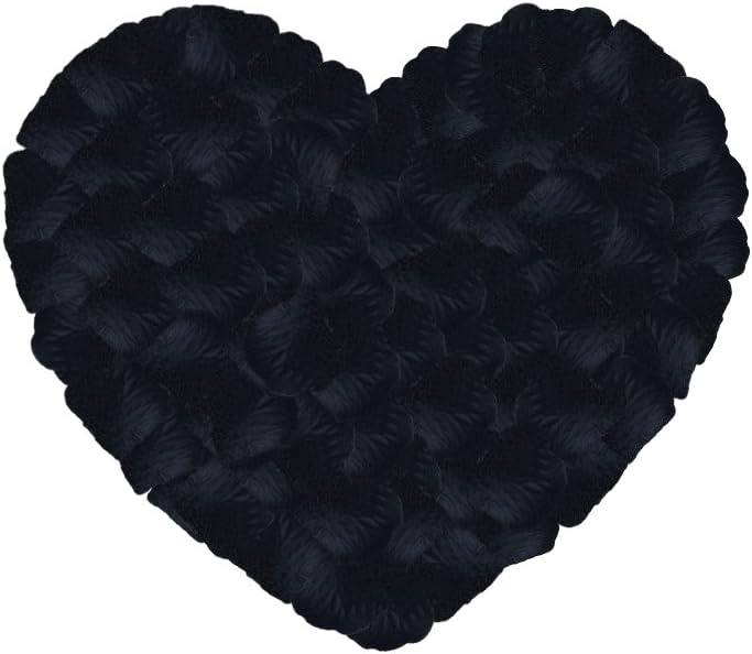 Neo LOONS 1000 Pcs Artificial Silk Rose Petals Decoration Wedding Party Color Black