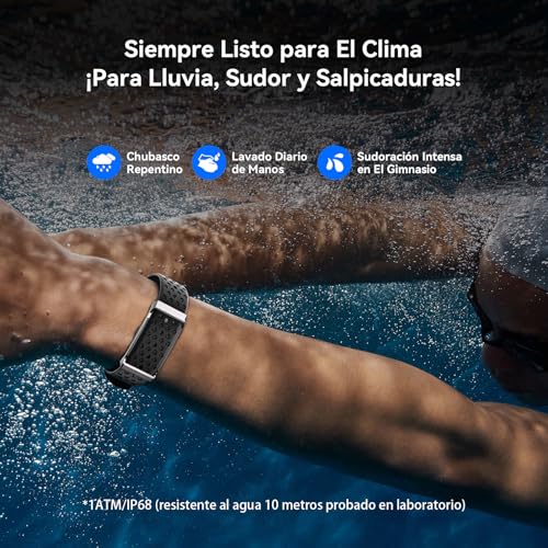iSo Tech Smart Bracelet Without Screen, Smartwatch Fitness Tracker Woman Man with AI Analysis, Monitoring 24/7 Activity, Sleep & Heart Rate, Multisport Mode, Battery 35 Days IP68