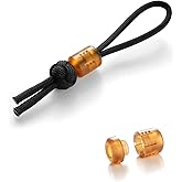 VIPERADE VAB5 PEI Paracord Beads, Knife Lanyard Beads with 6 Slots for DIY Glow Tubes, EDC Bead for Flashlight Knife Pocket Tool Keychain Pendant