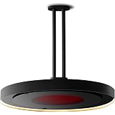 Bromic Eclipse Smart Heat 2900W Electric Patio Heater - Dimmable LED Light Ring, Radiant Heat, 220V-240V, Black Finish - BH0920001-1