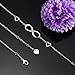 OneSight Women Infinity Love Bracelet, 925 Sterling Silver Adjustable Charm Forever Bracelet for Women Girls, White Gold and Rose Gold Colours