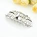 Feelontop® Fashion Flower Shaped Long Finger Rings with Jewelry Pouch (Silver)
