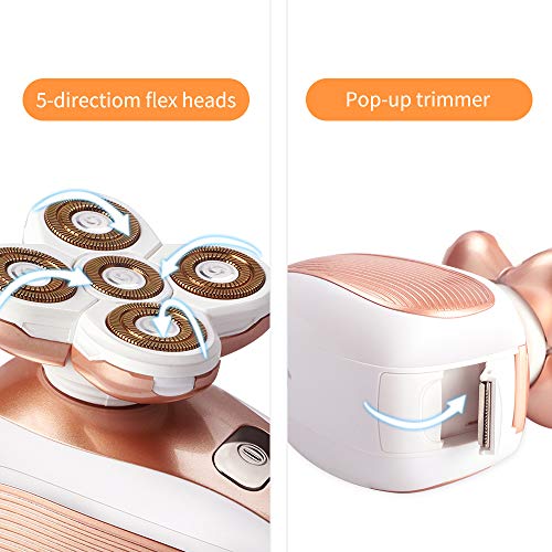 [2018 Upgraded] CENOVE Women's Painless Hair Remover for Leg Women Epilator Hair Removal Electric Shaver for Women’s Legs,Face,Lips,Bikini—As Seen On TV(Rose Gold) - Thumbnail 5