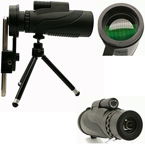 High Power Magnification Monocular Scope Telescope With Phone Holder and Tripod -Clear, Bright . For Bird Watching - Wildlife - Hiking -Surveillance - Camping - Waterproof, ShockProof -Best Quality.