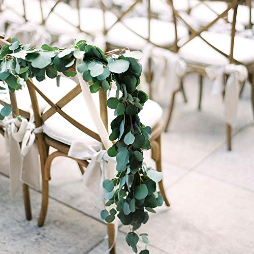 LYLYFAN Eucalyptus Garland 6Ft Artificial Eucalyptus Garland Eucalyptus Greenery Garland Wedding Backdrop Arch Wall Decor - Thumbnail 4