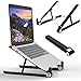 Elekin Portable Laptop Stand, Foldable Stand for Light-Weight Laptop Holder for Laptop/Notebook/Thinkpad, Portable Laptop Riser Adjustable Height Width & Angle (Black)