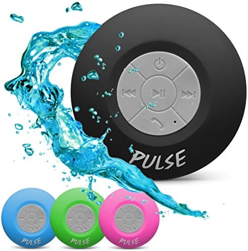 CSJ Pulse Wireless Waterproof Bluetooth 4.0 Shower Speaker - Black