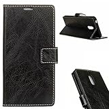 Nokia 6 Case,ANLI [Card Slots and Stand Function] Luxury PU Leather Wallet Flip Protective Case Cover for Nokia 6 Black
