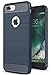 West Basics Case Flexible TPU Carbon Fiber Drawing Pattern - Premium Hybrid Protective Clear Case for Apple iPhone 8 Plus, Blue