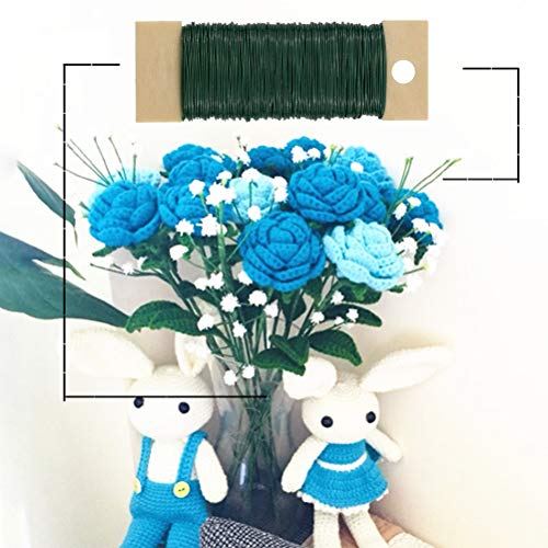 Floral Arrangement Kit Tools, Stem Wire Floral Wire 14.2 Inch 26 Gauge Wire 150pcs, 114.8ft 22 Gauge Green Floral Wire Flexible Paddle Wire for Crafts, Wreaths, Garland and Floral Arrangements - Thumbnail 4