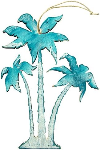 aMonogram Art Unlimited 99415-O Palm Trees Wooden Ornament, 3 Pack