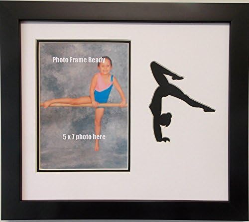 Wall Hanging Gymnast, Gymnastics 9x11 Photo Frame Holds 5x7 Photo Black Frame
