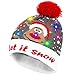 PUMICE Light Up Christmas Beanie Hat LED Light Up Hat Beanie Novelty Christmas Beanie Hat Knitted Ugly Holiday Beanie Hat for Man，Women,Kids, Best Gift for Christmas, Festival, Celebration (LB03EA)