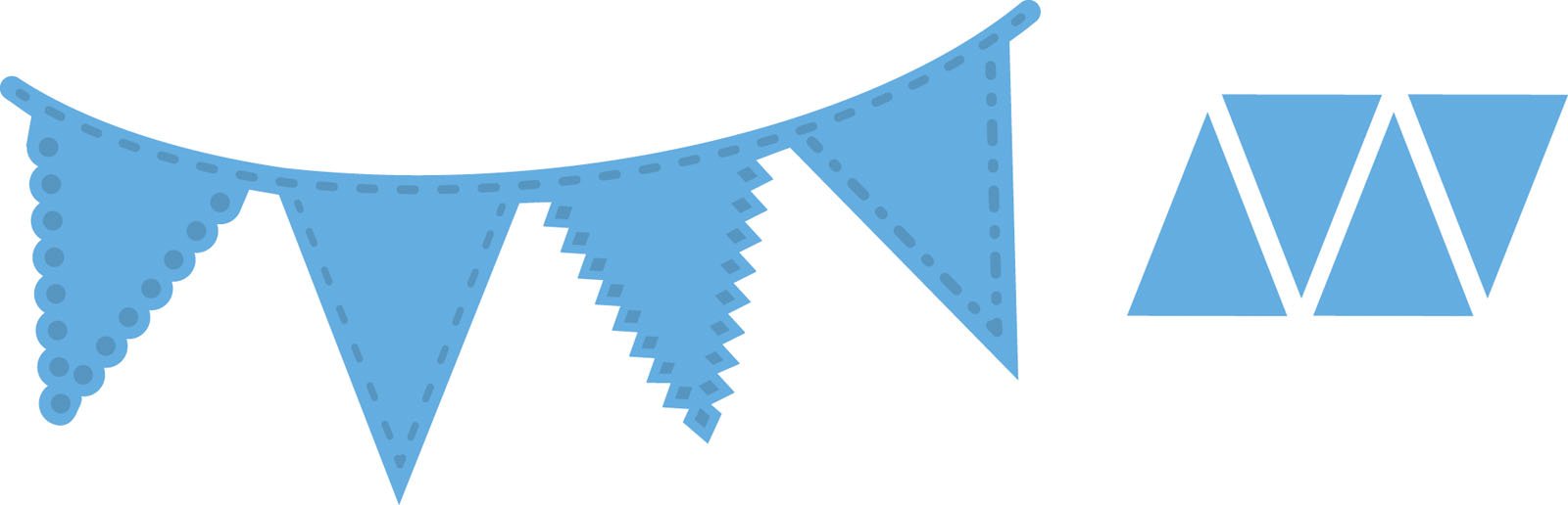 Marianne Design Creatables Dies-Flags, 2.25 x 1.25-inch, Metal, Blue, 10.8 x 22.5 x 0.4 cm