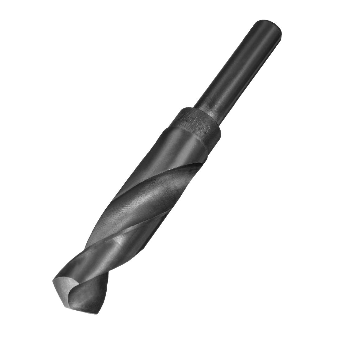 sourcing map Reduced Shank Drill Bit 20.5mm Black Nitride Coated with 1/2 Inch Straight Shank, High Speed Steel HSS 9341 Twist Drill Bit for Stainless Steel Alloy Metal Plastic