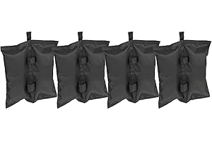OASISHOME Weight Sand Bags for Pop up Canopy Tent Gazebos, Leg Canopy Weights Bags for Outdoor Sun Shelter Canopy,Patio,Set of 4(Black)