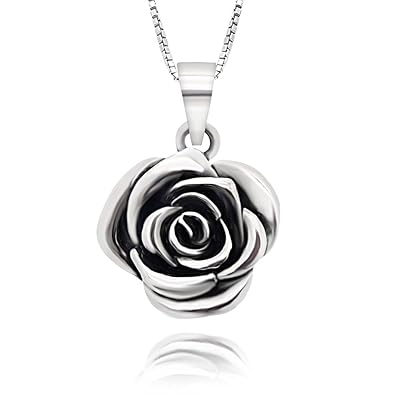 Image result for white rose pendant sterling silver