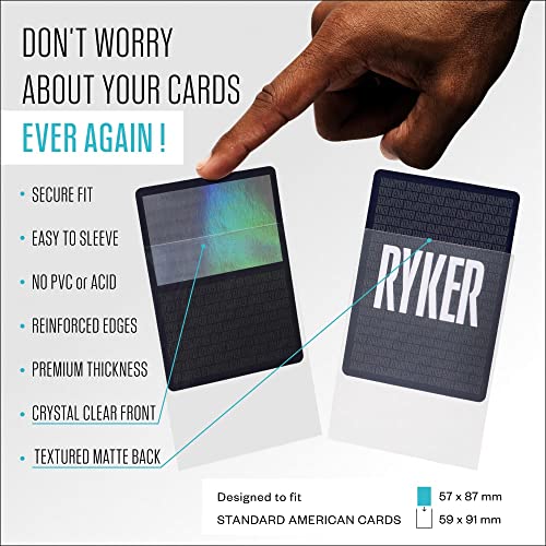 Ryker Sleeves Standard American Size Trading Card, Card Game Sleeves