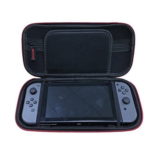 Mavis's Diary Switch Carrying Case with Red zipper compatible with Nintendo Switch - 8 Game Cartridges Protective Hard Shell Travel Carrying Case Pouch for Nintendo Switch Console & Accessories, Black - Thumbnail 3