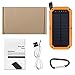 Solar Charger, BESWILL 8000mAh 3 USB Ports and 21 LED light Portable Solar External Battery Power Bank Phone Charger for iPhone, iPad, Samsung, Android and other Smart Devices（Orange)
