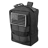 AMYIPO MOLLE Pouch Multi-Purpose Compact Tactical Waist Bags Small Utility Pouch (Black Small Pouch)