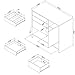 South Shore Crea Pure White Craft Storage Cabinet with Drawers