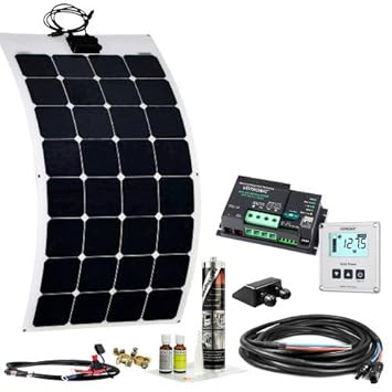 Offgridtec Wohnmobil Solaranlage SPR-F-100 110W 12V mit flexiblem Solarmodul und MPPT Dual Laderegler