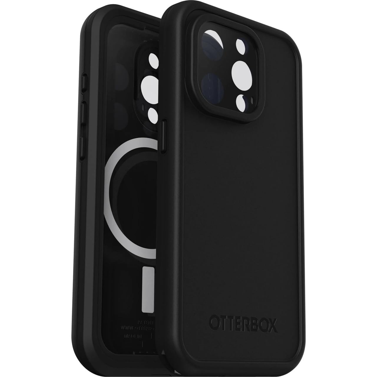 OtterBox iPhone 15 Pro LifeProof FRE Waterproof Dustproof Snowproof Shockproof Case Compatible with MagSafe Black