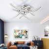 Kristallen led-plafondlamp, kroonluchter, moderne kristallen design, plafondlamp, warm wit, 3.000 K, 24 W, 4 x 380 lumen…