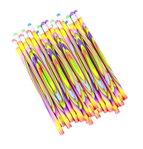 Colorful Tie Dye Pencils For School Supplies And Classroom Rewards - 24 Pencils - Thumbnail 3