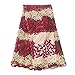 pqdaysun Rhinestones Beading African Net Lace Fabric 5 Yards F50624 (Wine)