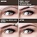 AsaVea Tattoo Eyebrow Pen Waterproof Ink Gel Tint with Four Tips, Long Lasting Smudge-Proof Natural Hair-Like Defined Brows All Day (Brown)
