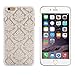ABC Carved Damask Vintage Pattern Matte Hard Case Cover For iPhone 6 4.7 Inch (White)