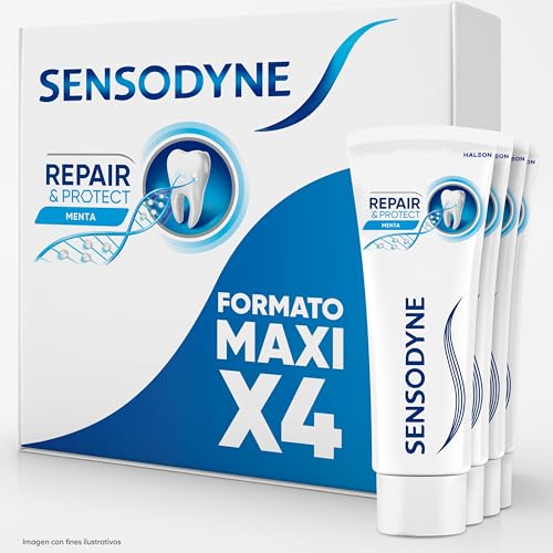 Repair & Protect Dentifrici Sapore Menta, Protezione e Sollievo contro la Sensibilità Dentale, Pack 4 x 75 ml