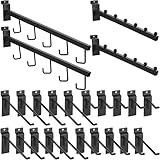 Shimeyao 24 Pcs Metal Slatwall Hooks Accessories