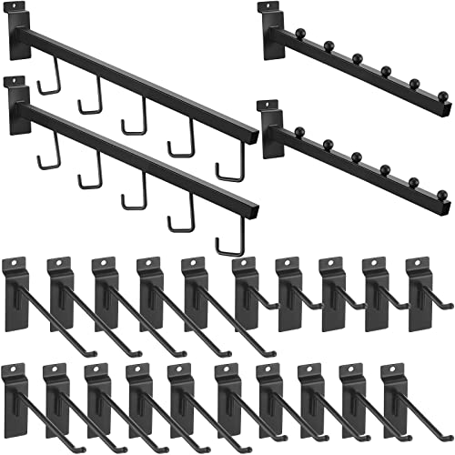 Shimeyao 24 Pcs Metal Slatwall Hooks Accessories