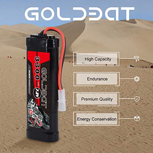 GOLDBAT RC Akku NiMH Akku Pack 3300mAh 7,2V Batterie Ersatzakku mit Tami YA Stecker für RC Autos Boot Buggy Truggy… – Bild 3