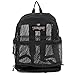 Travel Sport Transparent See Through Mesh Backpack/ School Bag (Black)