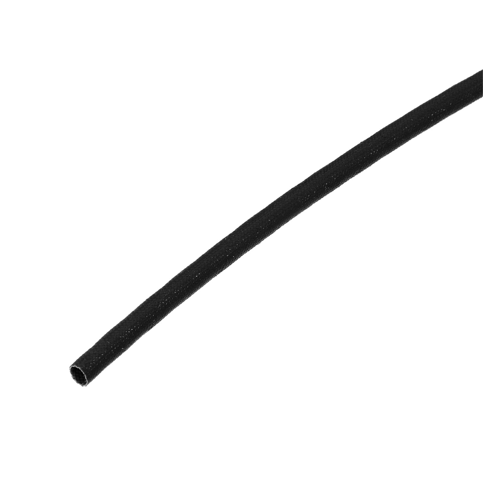 DMiotech 4mmx5m Fiberglass Sleeve Insulating Small Lines Fabric Tubing for Wire Protecting with Resin Black