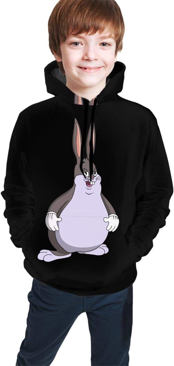 Teen Boys Girls Hooded Sweate Sweatshirts Hooded Big Chungus Tops Hoodies Pullover Hooded Sweatshirt