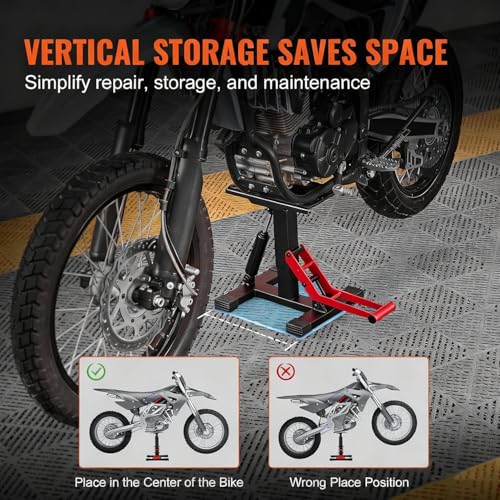 Dsocool Bike Lift Stand, Adjustable Motorcycle Lift Jack Table, 200KG Capacity, Hydraulic Lift Operation, Dirt Bike Accessories for Dirt Pit Bike Repair, Maintenance