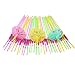 Blulu 50 Pieces Umbrella Disposable Bendable Drinking Straws for Luau Parties, Bars, Restaurants