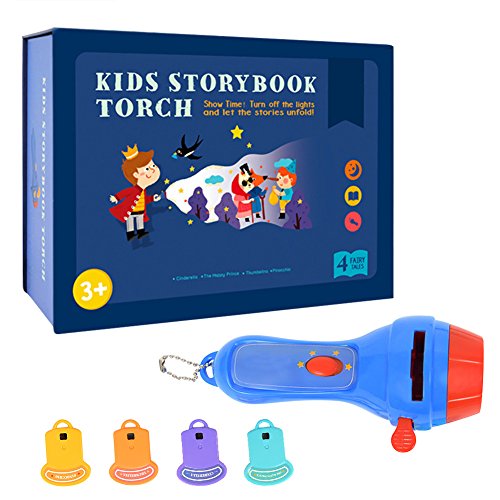 Aneil Fairy Tale Projector Flashlight Slide Show Picture Bedtime Fun Toys for Baby Kids 3 Age (Upgraded)