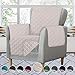 RHF Reversible Recliner Chair Cover, Chair Cover, Recliner Cover, Pet Cover for Chair, Furniture Protector, Machine Washable, Double Diamond Quilted(Recliner-Small:Light Beige/Light Beige)