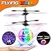 RC Flying Ball Toys Infrared Induction Drone Hand Control Helicopter with Shining LED Lights Disco USB Rechargeable Fun Novelty Toys for Kids Teenagers Indoor and Outdoor Games (A)